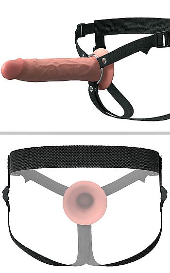 Hollow Silicone Strap-On 23 cm