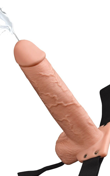 Fetish Fantasy Hollow Sprutande Strap-on 25,4 cm     - Nude